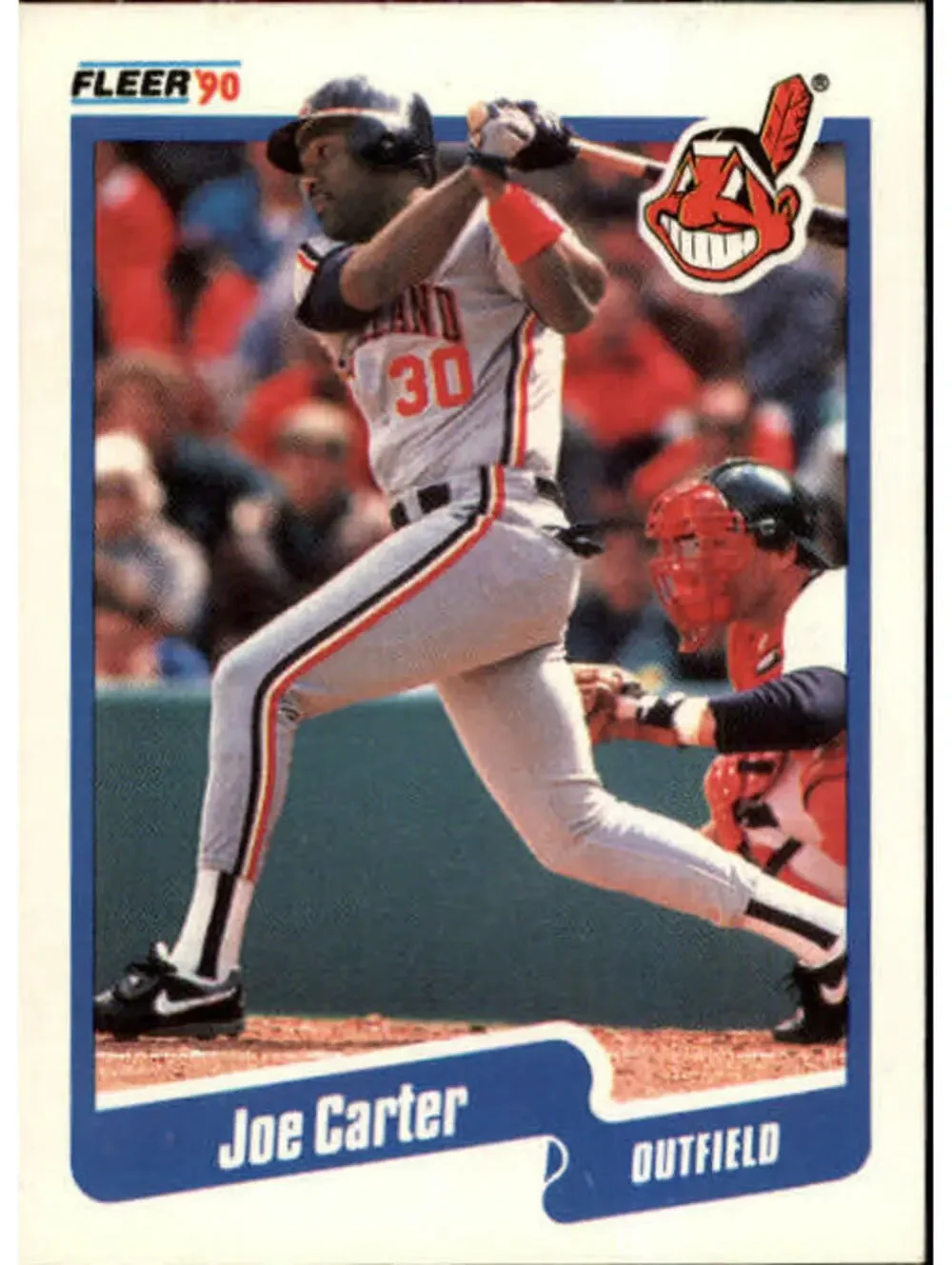 1990 Joe Carter Fleer Baseball Card #489